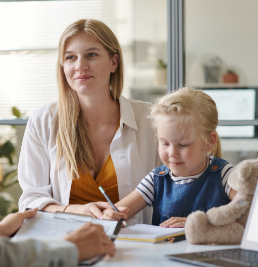 Man counselling couple during divorce mediation